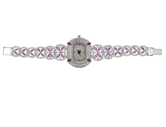 Circular Marcasite Watch - 5