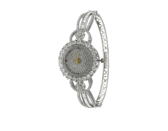 Circular Marcasite Watch - 4